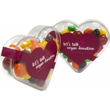 Acrylic Heart with Skittles 50g